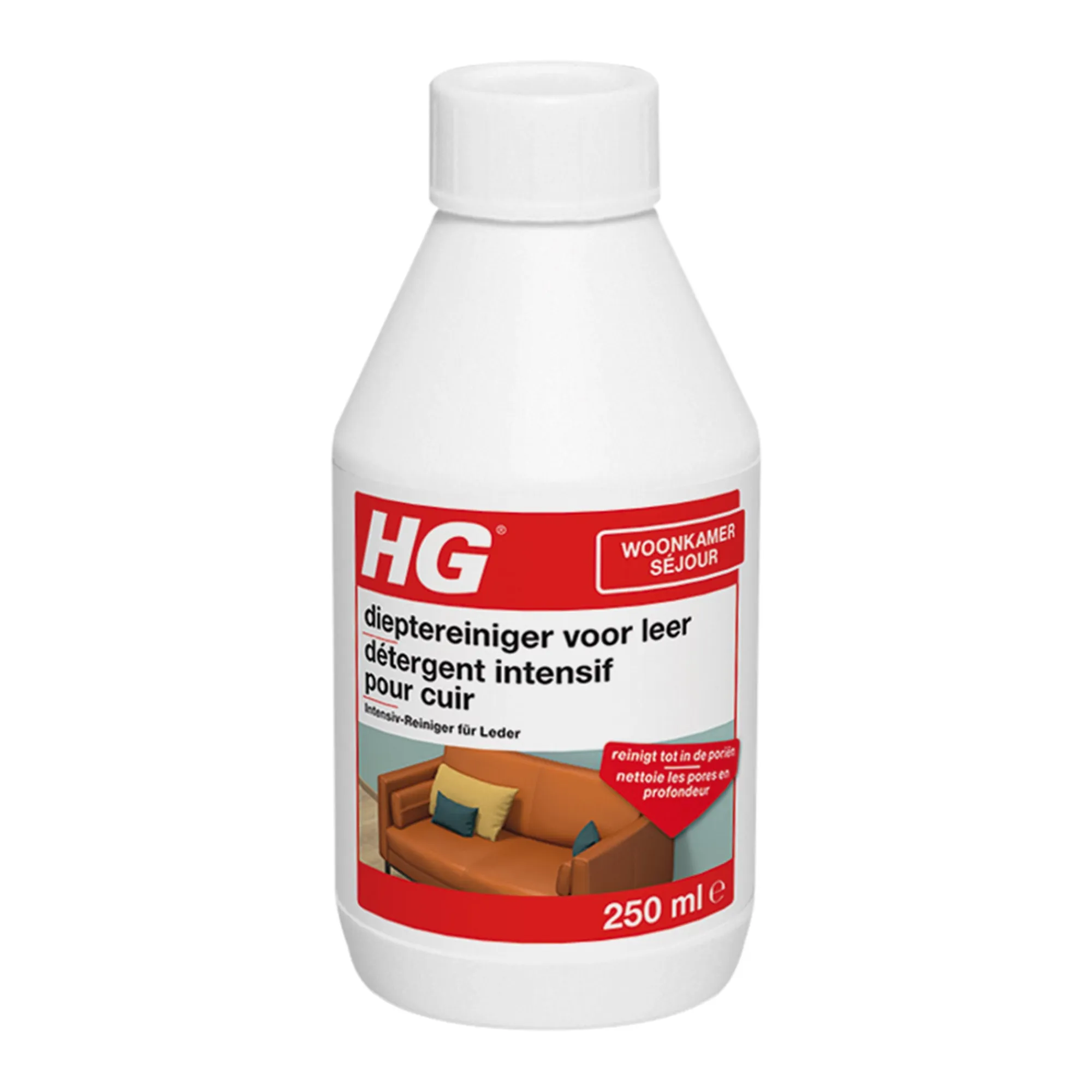 HG Schoonmaken<dieptereiniger voor leer