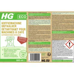 HG Schoonmaken<ECO koffiemachine ontkalker citroenzuur 0.5L NL/BE