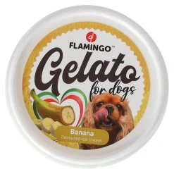 Flamingo Hondensnacks<Hondenijs Gelato ananas/banaan/framboos