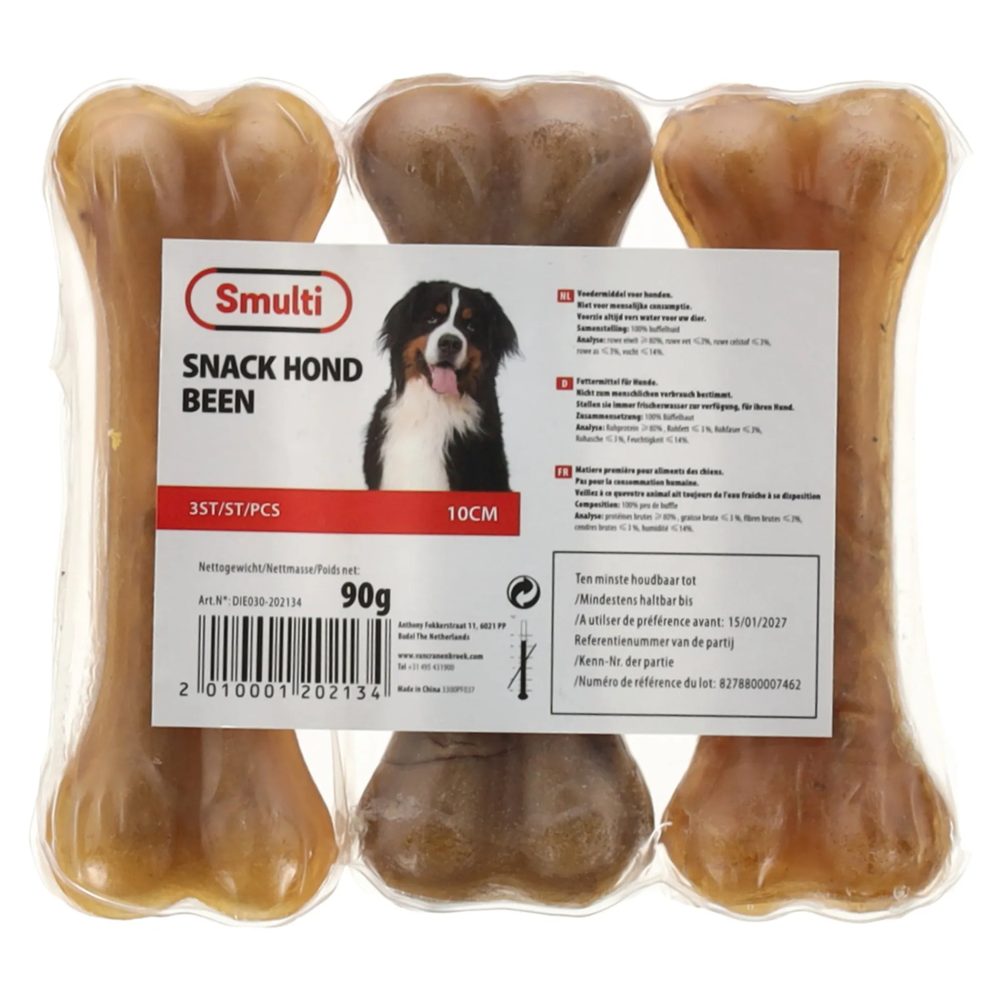 Smulti Hondensnacks<Hondensnack been 11cm 3st