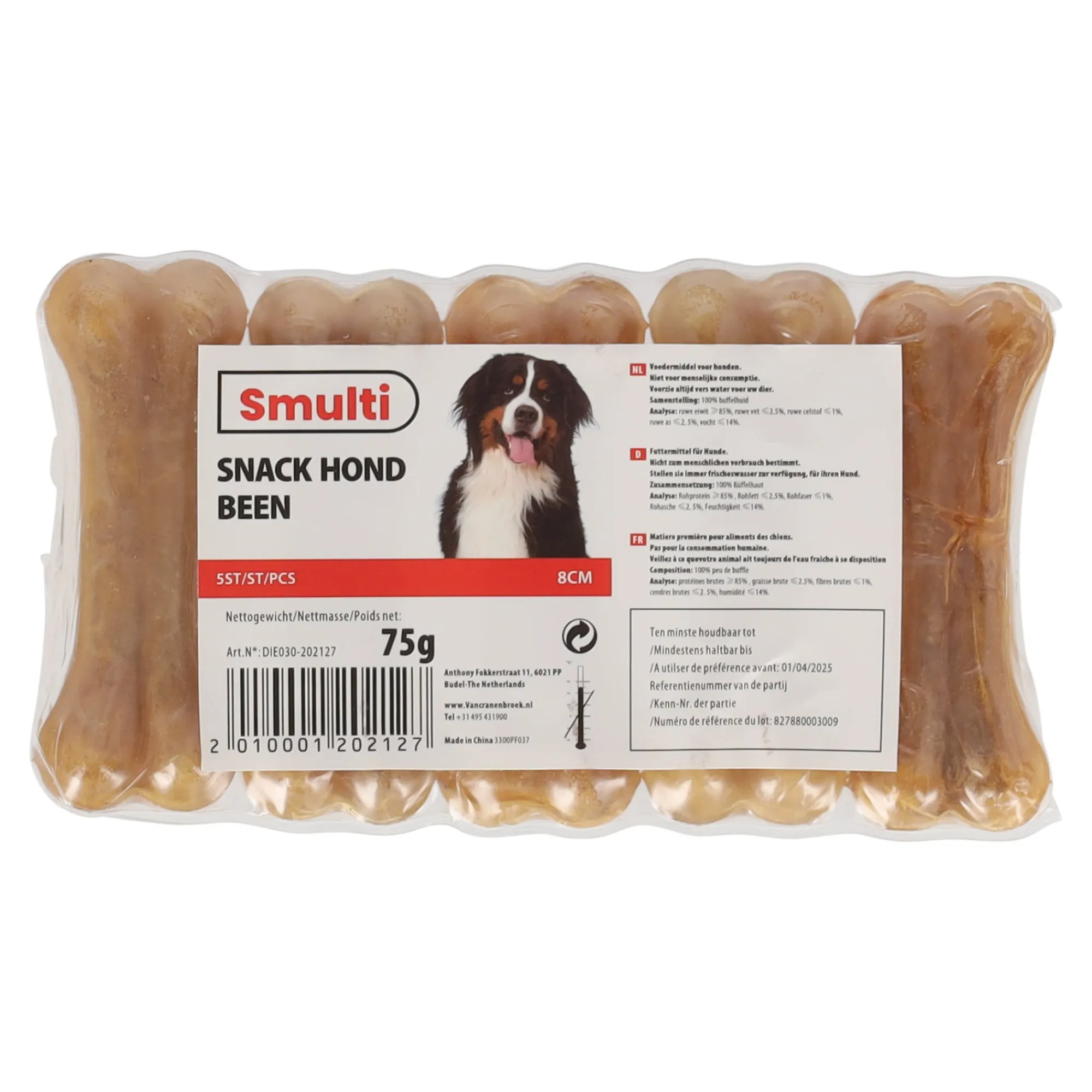 Smulti Hondensnacks<Hondensnack been 8 cm 5st
