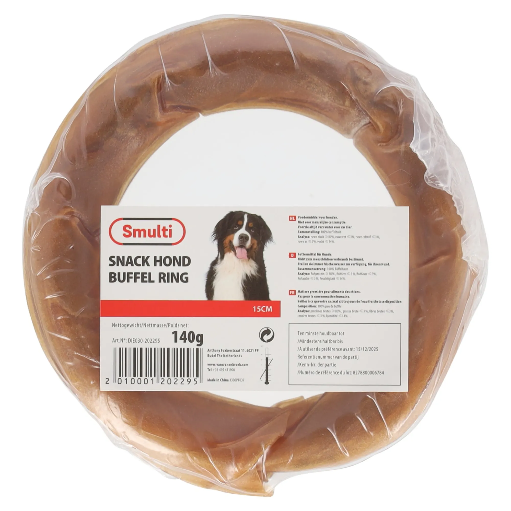 Smulti Hondensnacks<Hondensnack buffel ring 15cm