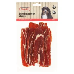 Smulti Hondensnacks<Hondensnack eend marmer strips 85g