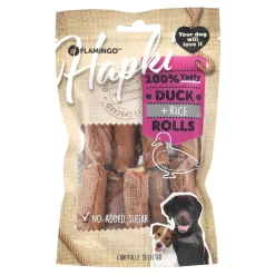 Flamingo Hondensnacks<Hondensnack Hapki rijstsigaar eend 85gr