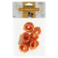 Smulti Hondensnacks<Hondensnack kabeljauw rol met kip 140g