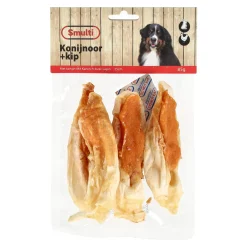 Smulti Hondensnacks<Hondensnack konijn oor+kip 85g
