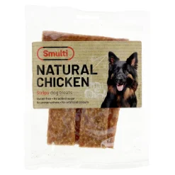 Smulti Hondensnacks<Hondensnack nature kip strips 100g