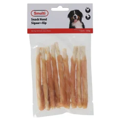 Smulti Hondensnacks<Hondensnack sigaar+kip 12cm 100G