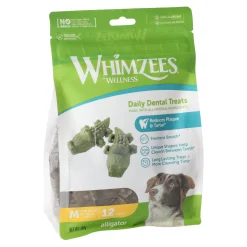 Whimzees Hondensnacks<Hondensnack veggie alligator M 12st