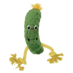 Friendly Pet Hondenspeelgoed<Hondenspeelgoed Augurk+touw groen 30cm