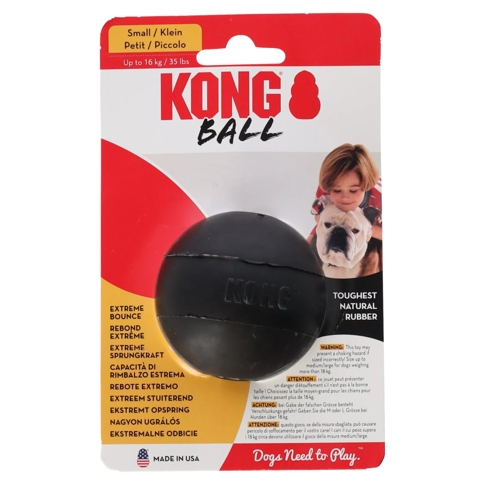 Kong Hondenspeelgoed<Hondenspeelgoed bal S zwart
