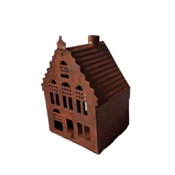 O'malley Woondecoratie<Huis deco 8 x 11 cm roest