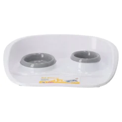 Stefanplast Drink- En Voerbak Hond<Huisdier dinner set grey