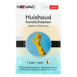 Nevac Schoonmaken<Huishoudhandschoen latex 9/L