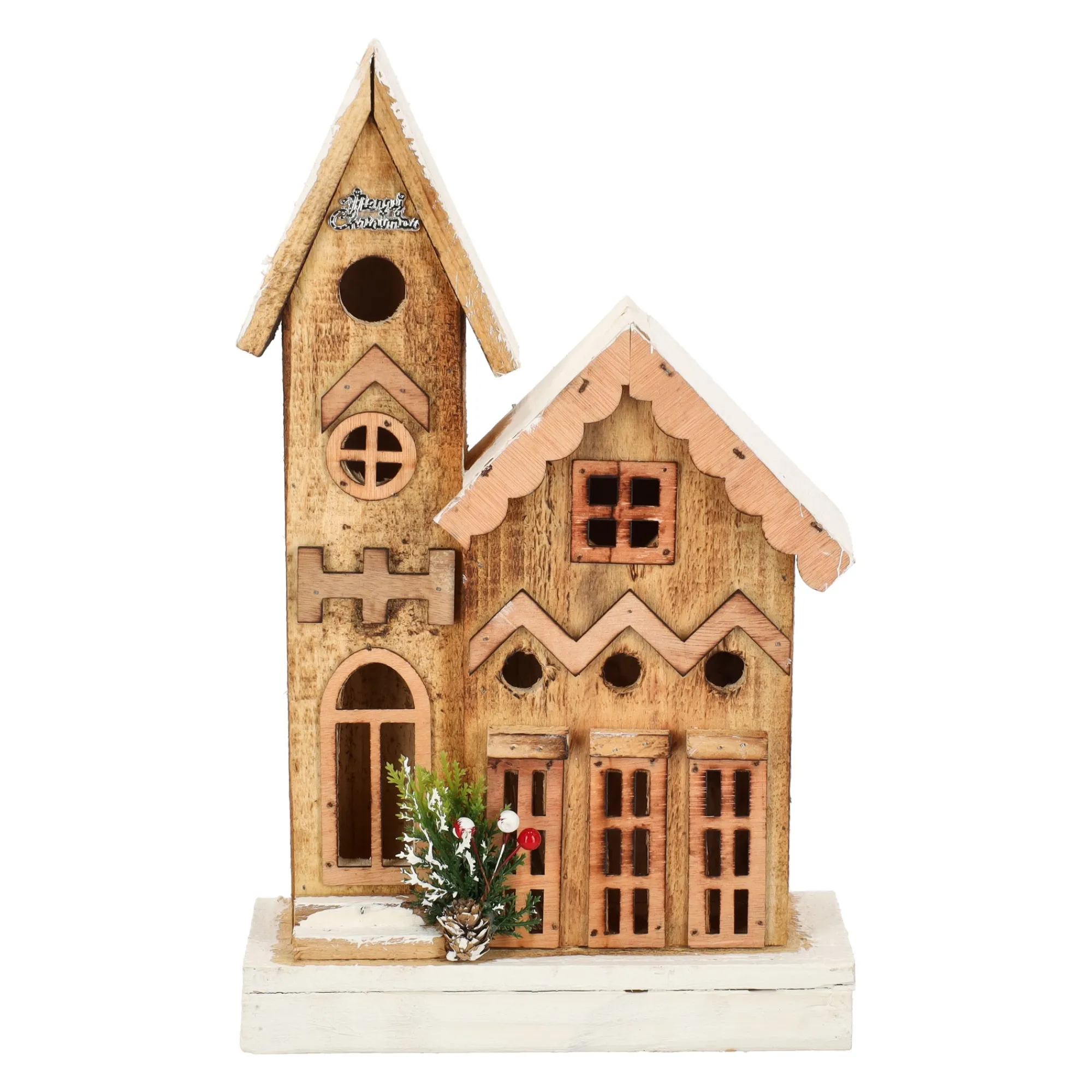 O'malley Kerstdecoratie<Huis kerst 38 cm 5 LED