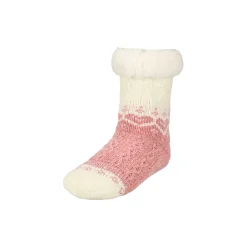 Kerstkleding<Huissok hartjes roze 35-38
