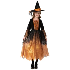 Van Cranenbroek Kinderkostuums<Jurk Heks oranje 104