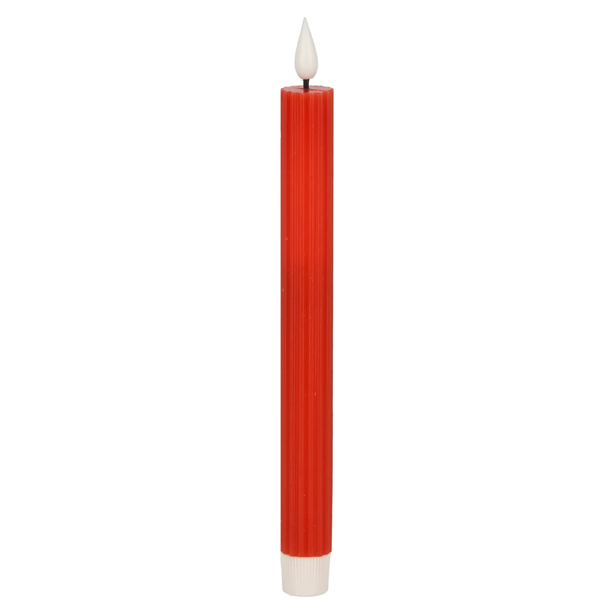 O'malley Kaarsen<Kaars diner rib LED 25 cm rood