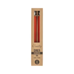 O'malley Kaarsen<Kaars diner rib LED 25 cm rood