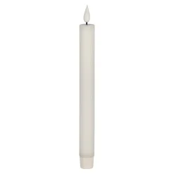 O'malley Kaarsen<Kaars diner rib LED 25 cm wit