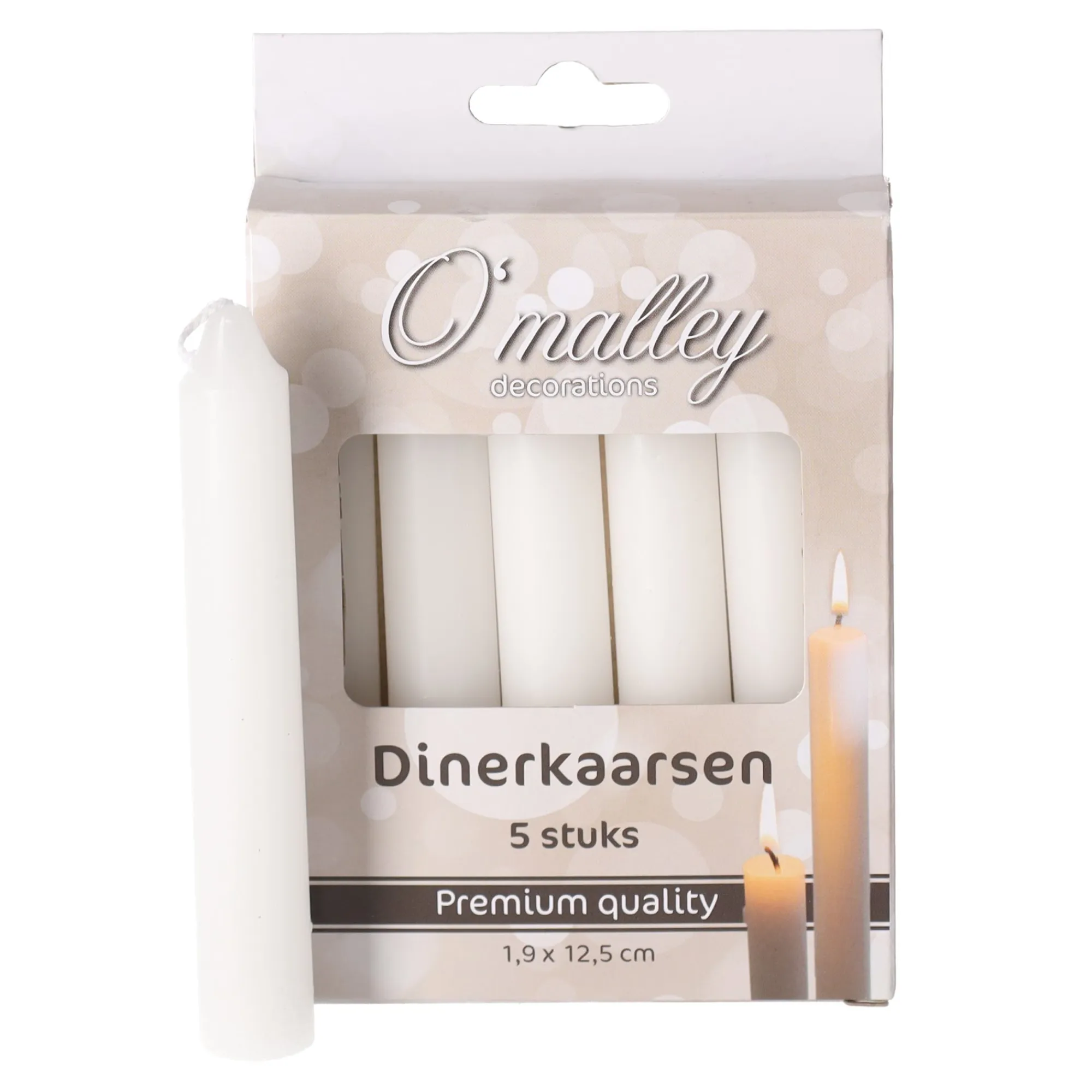 O'malley Kaarsen<Kaars Diner Wit
