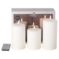Lumineo Kaarsen<Kaars 3D lont wit 3st