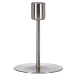 Natural Collections Kaarsen<Kaarsenhouder metaal zilver 7 x 7 x 11 cm