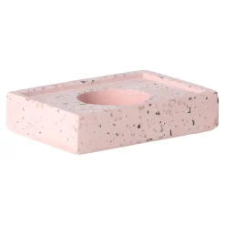 Natural Collections Kaarsen<Kaarshouder cement roze 10 x 7 x 2 cm