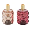 Natural Collections Woondecoratie<Kaarshouder glas roze 8 x 12 cm 2 assorti