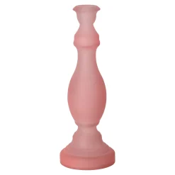 Natural Collections Kaarsen<Kaarshouder van glas 10 x 30 cm roze, 2 assorti