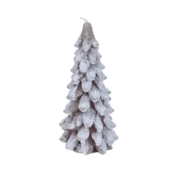 Decoris Kerstdecoratie<Kaars kerstboom licht bruin 20 cm
