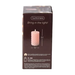 Lumineo Kaarsen<Kaars LED 15 cm licht roze