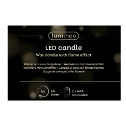 Lumineo Kerstdecoratie|Kaarsen<Kaars led glitter goud 11 cm