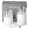 Kaarsen<Kaars LED set 2 wit oplaadbaar