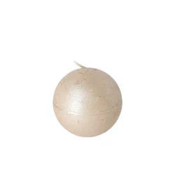 O'malley Kaarsen<Kaars metallic bol 80mm champagne
