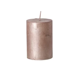 O'malley Kaarsen<Kaars metallic 70x75mm bruin
