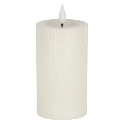 O'malley Kaarsen<Kaars rib melt LED 7 x 12 cm wit