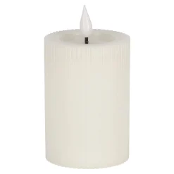 O'malley Kaarsen<Kaars rib melt LED 7 x 10 cm wit