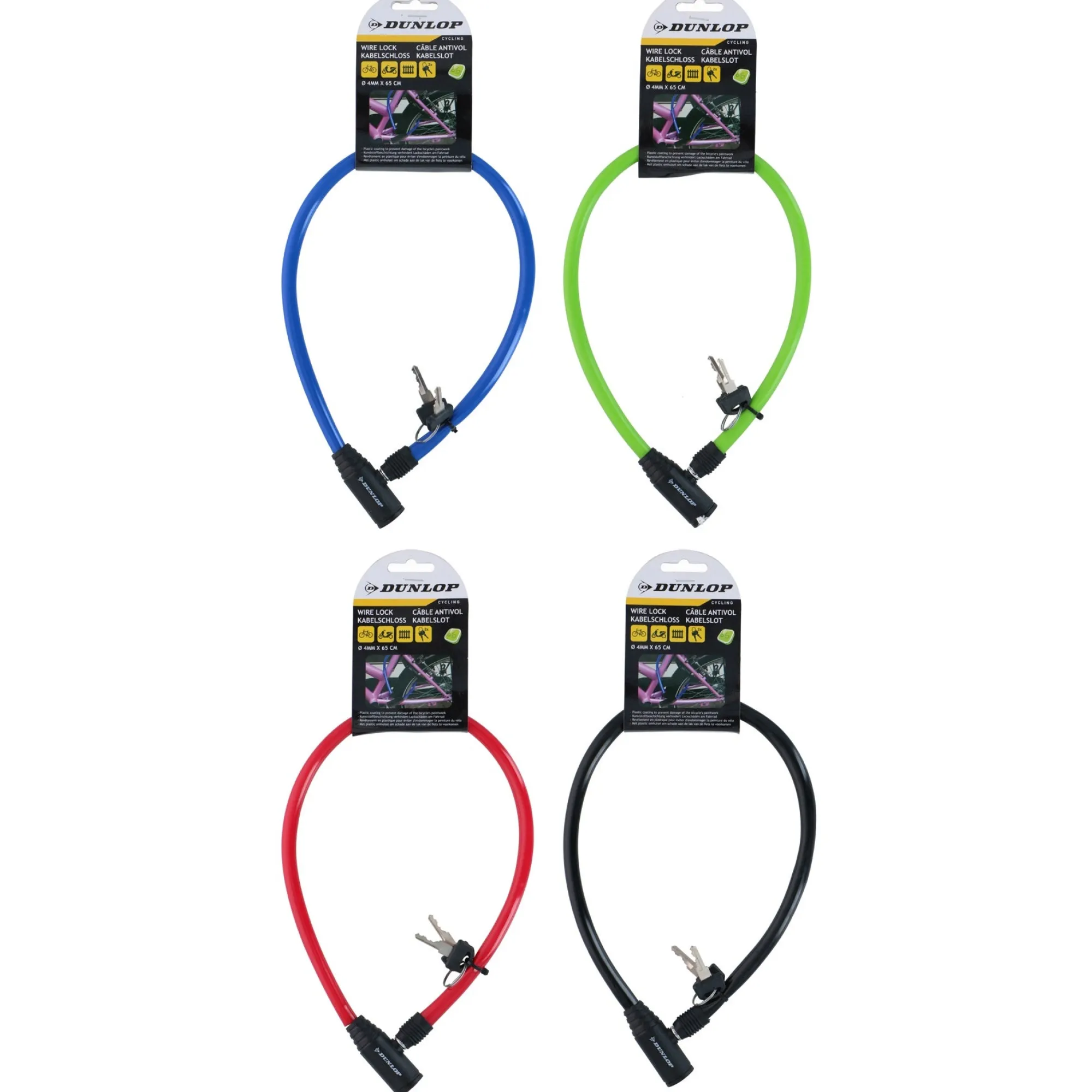 Dunlop Fietsspullen<Kabelslot 4 mm x 60 cm