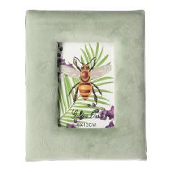 Woondecoratie<Kader fluweel groen 20 x 16 cm