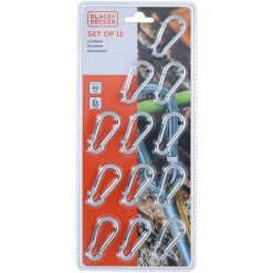 Black&Decker Bouw<Karabijnhaak 50 mm 50 kg 12st.