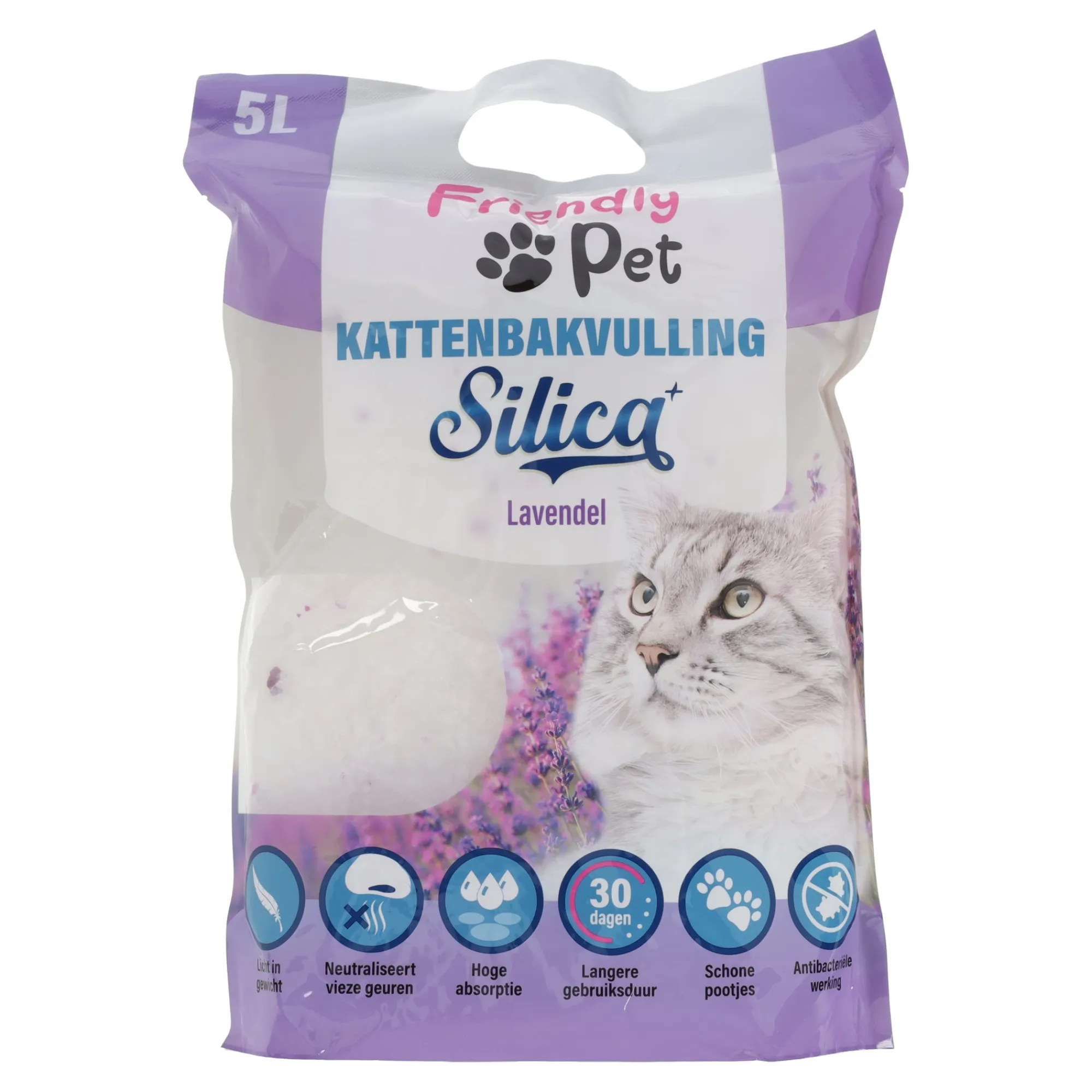 Friendly Pet Kattenbakvulling<Kattenbakvulling Silica 5L + lavendel