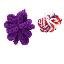 Kong Kattenspeeltjes<Kattenspeeltje active rope rood/paars