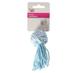 Friendly Pet Kattenspeeltjes<Kattenspeeltje bal yarn+flosh 13cm