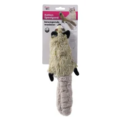 Friendly Pet Kattenspeeltjes<Kattenspeeltje Flapso bewegende wasbeer grijs 36cm FP