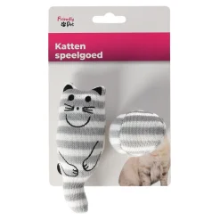 Friendly Pet Kattenspeeltjes<Kattenspeeltje kat + bal grijs