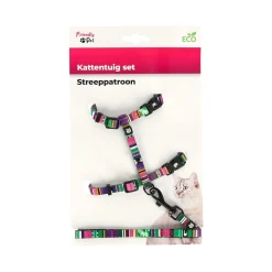 Friendly Pet Kattenverzorging<Kattentuig set jazz stripe eco FP