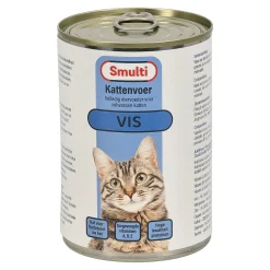 Smulti Kattenvoer<Kattenvoer Blik 410 gram Vis