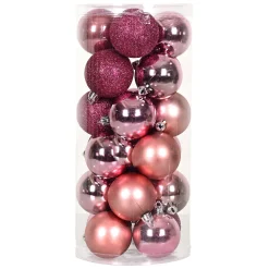 O'malley Kerstballen<Kerstbal 2.5cm mix koker 35st blush pink