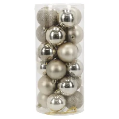 O'malley Kerstballen<Kerstbal 4cm mix koker 24st cream